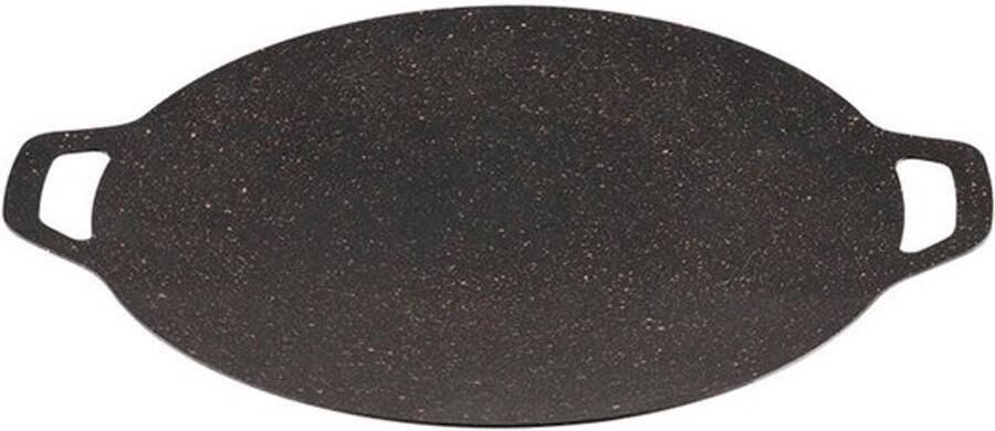 Koreaanse Grillpan Bakplaat Inductie Binnen Grillen Platte Antiaanbaklaag Diameter 38cm Meerkleurig