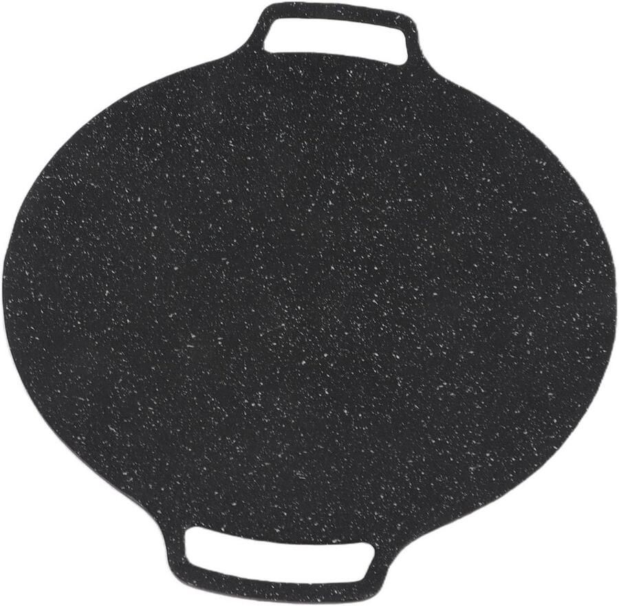 Koreaanse Grillpan BBQ Bakplaat Buiten Koken Antiaanbaklaag Coating 38 cm Zwart