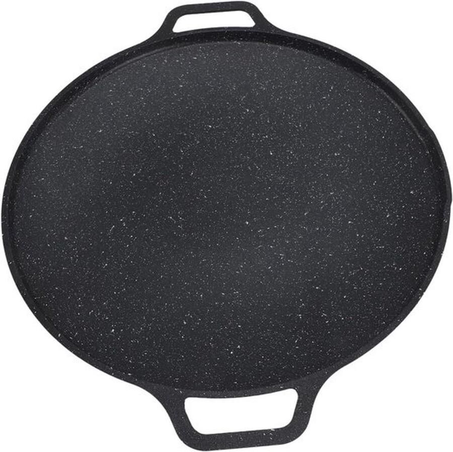 Koreaanse grillpan BBQ-plaat Buiten grillen Antiaanbakoppervlak 395 cm Zwart
