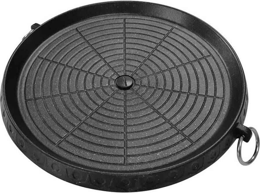 Koreaanse stijl grillpan met anti-aanbaklaag en rookvrije grillplaat 32 x 32 cm