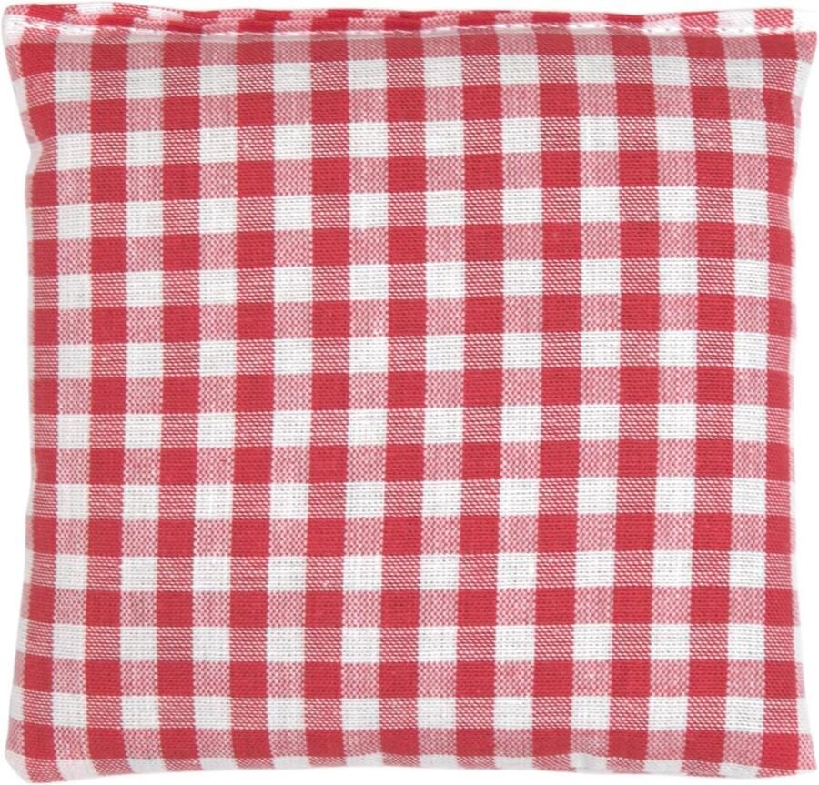 Korrelkussen Warmtekussen Koudkussen Welzijn Ontspanning Magnetron Oven Geschikt 12x12 cm Rood Wit