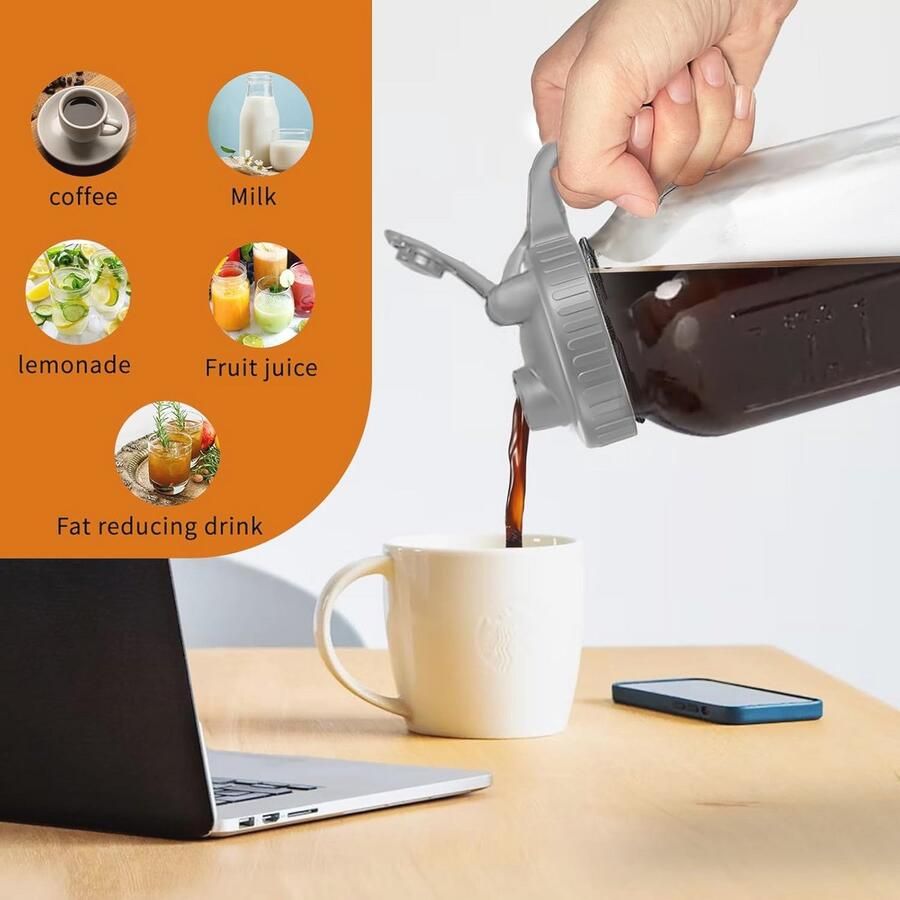 Koud Brouwen Koffiezetapparaat 64oz Ideaal voor IJskoffie met BPA-vrij Design