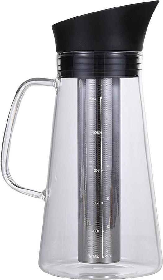 Koude Extractie Waterkoker Cold Brew Maker IJskoffie Maken Fijne Filtratie 1.5 Liter Transparant