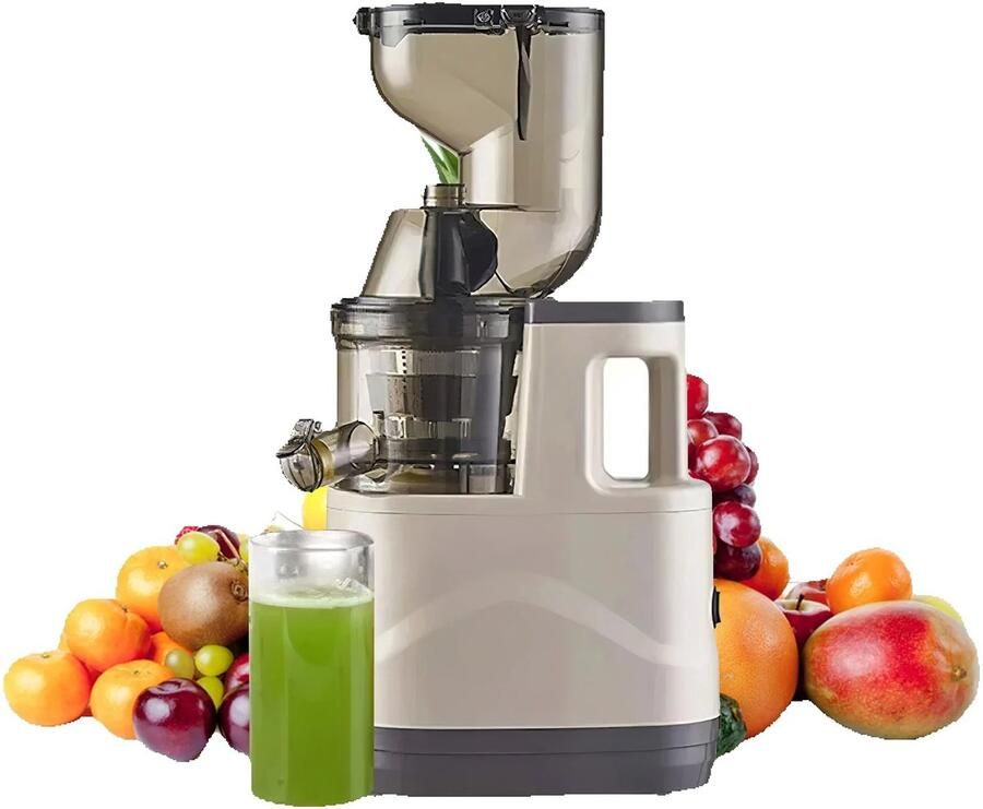 Koude Pers Sapcentrifuge – Slow Juicer – Grote Invoer – Hoge Sapopbrengst – BPA-vrij & Stil Fruitsap Fruit