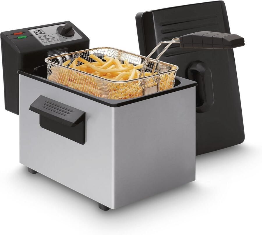 Koude Zone Friteuse 3 Liter 2000 Watt Kunststof Deksel