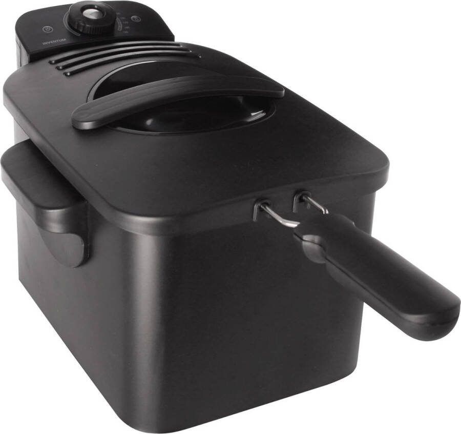Koude Zones Friteuse 3 Liter 2200 Watt Metalen Behuizing Zwart