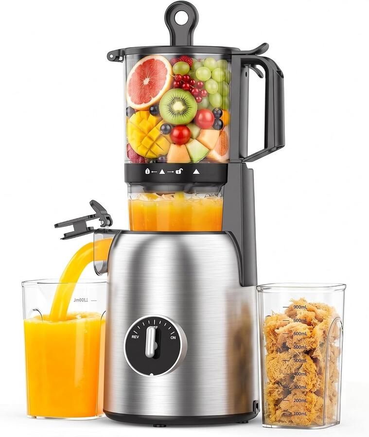 Koudpers 13 7 cm breed zelfvoedende sapcentrifuge voor hele groenten en fruit langzame causap voor sapmaker