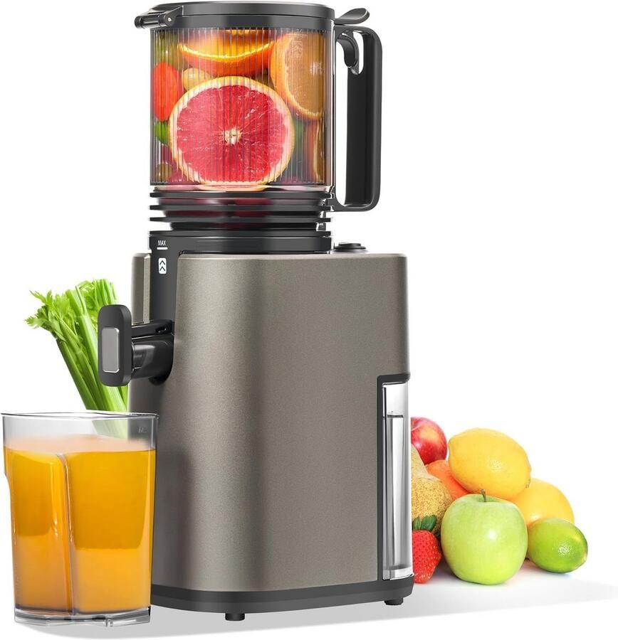 Koudpers Slowjuicer voor Groenten en Fruit met Brede Invoer (14 cm)