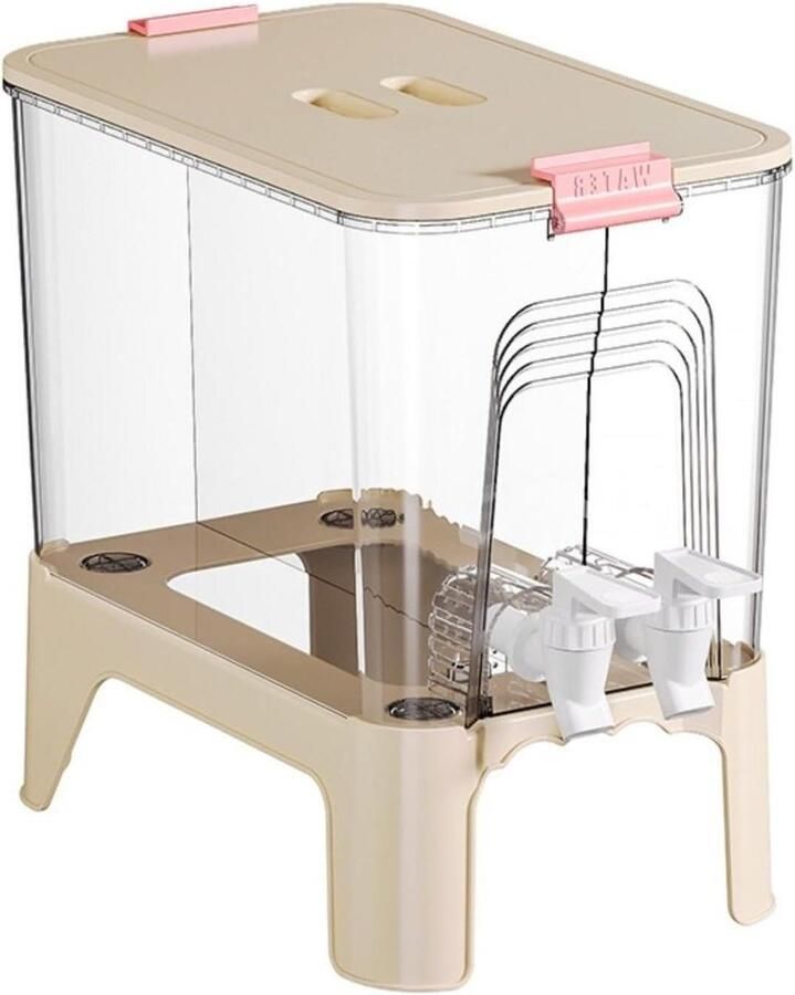 Koudwaterkoker Waterdispenser Drinken Koelen Dubbele Kraan 65L Grote Capaciteit Roze en Groen