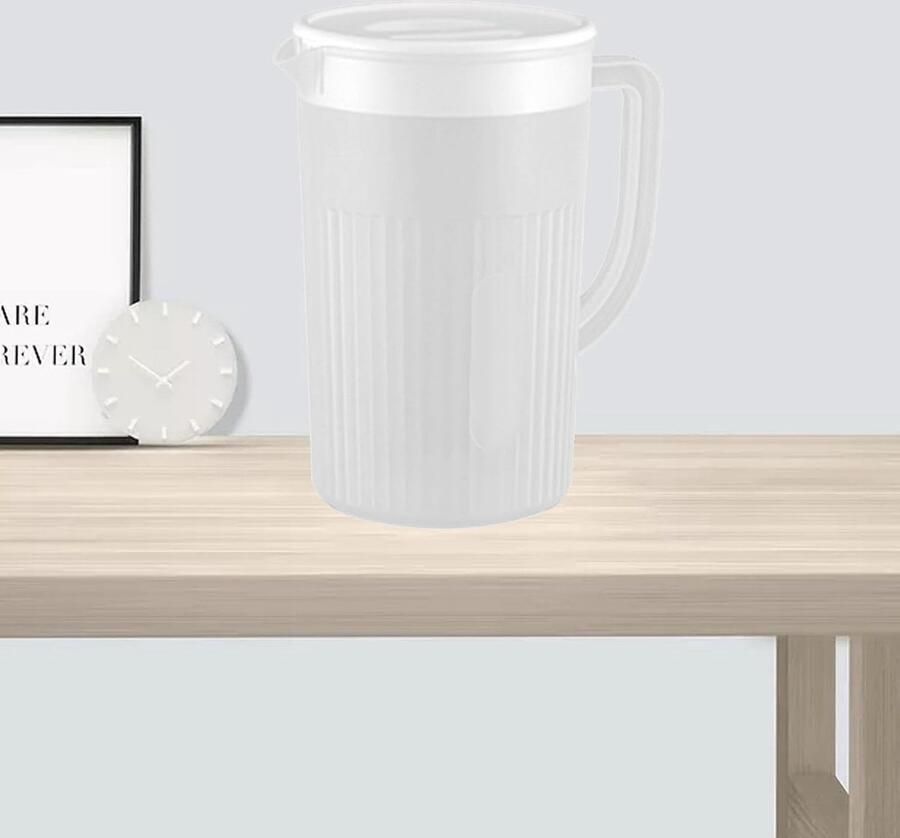 Koudwaterkoker Waterkan met deksel Dranken Koelen Hittebestendig PP-materiaal 27 Liter Wit