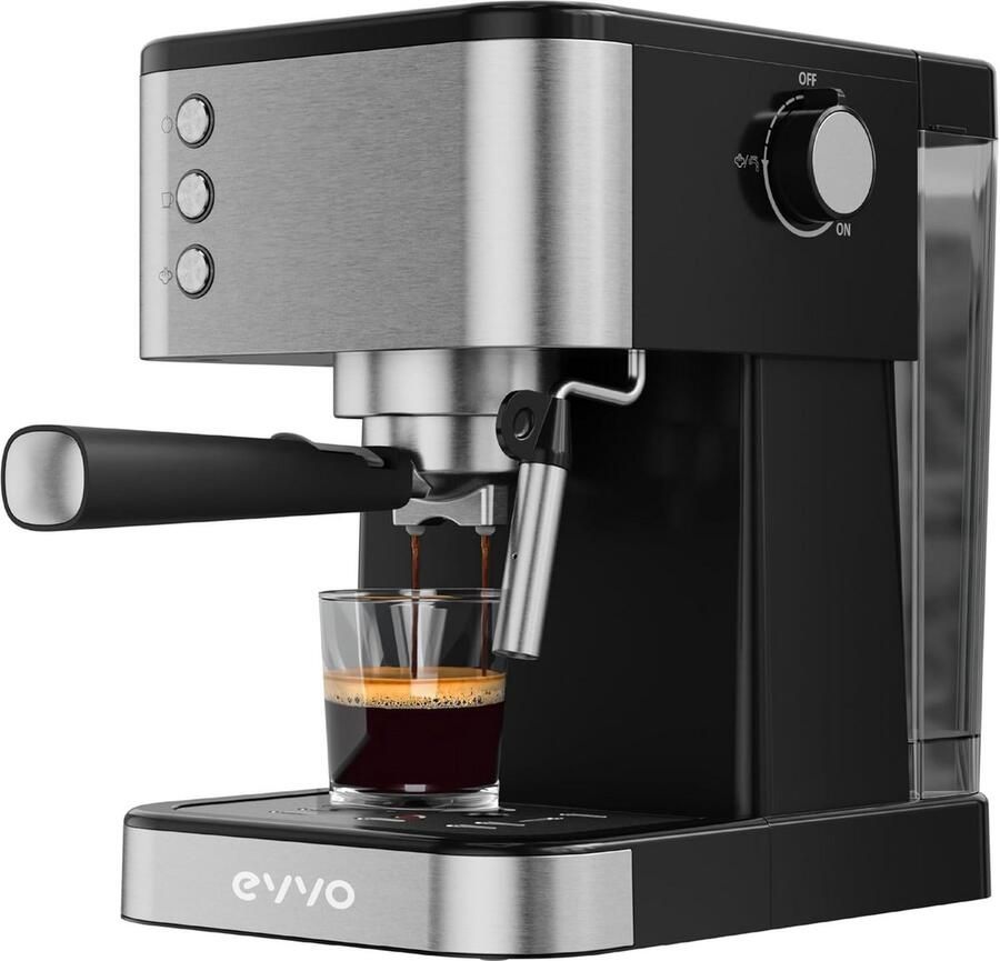 Krachtig Espressomachine met 20 Bar Druk RVS Behuizing Geschikt voor Espresso en Cappuccino