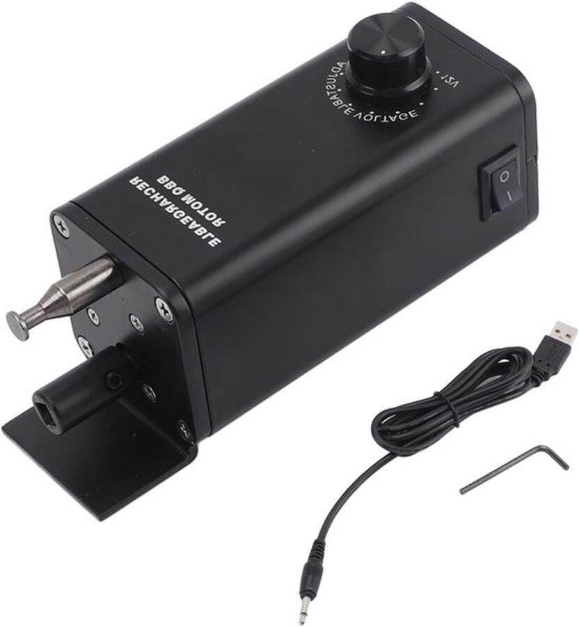 Krachtige 10W Rotisserie Motor voor Elektrische Grill met Oplaadbare Batterij en Instelbare Snelheid voor Universele Grilltoepassingen