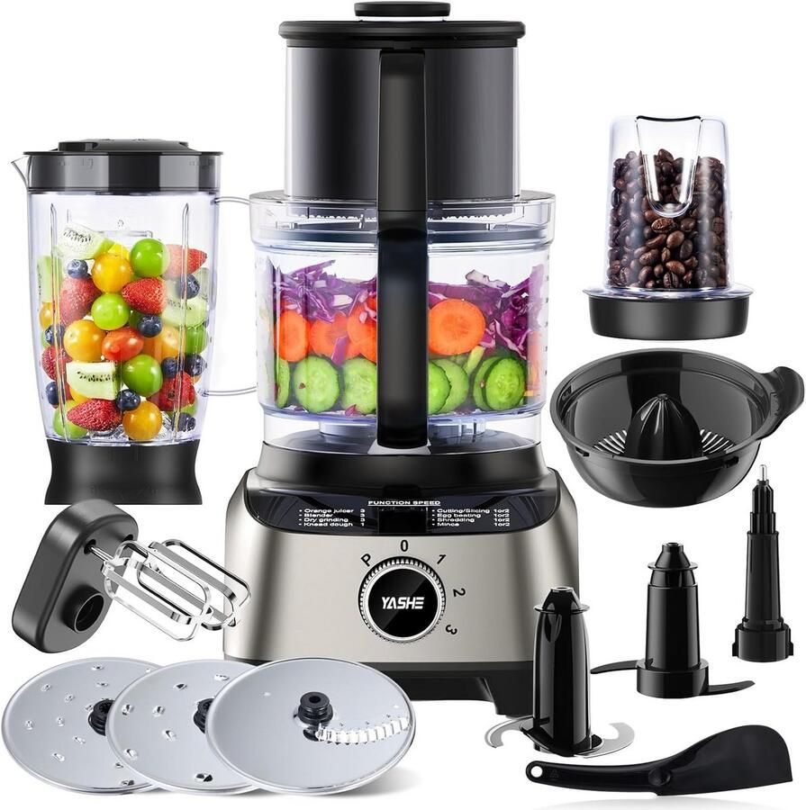Krachtige 11-in-1 Keukenmachine met Complete Accessoireset