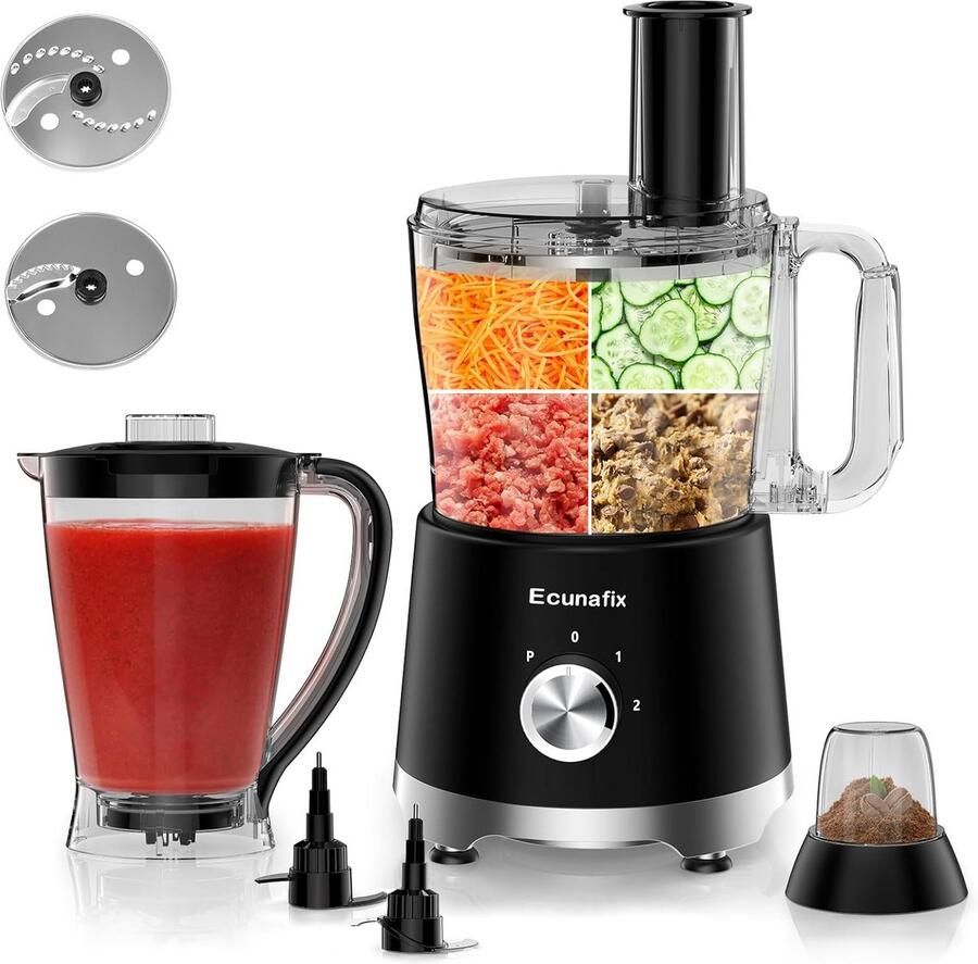 Krachtige 1500W Keukenmachine met Hakmolen en Opzetstukken