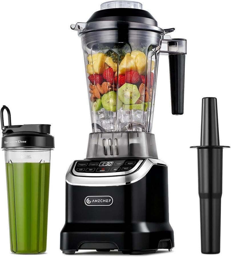 Krachtige 2-in-1 Blender Mixer met 1800W Motor en Twee Bekers