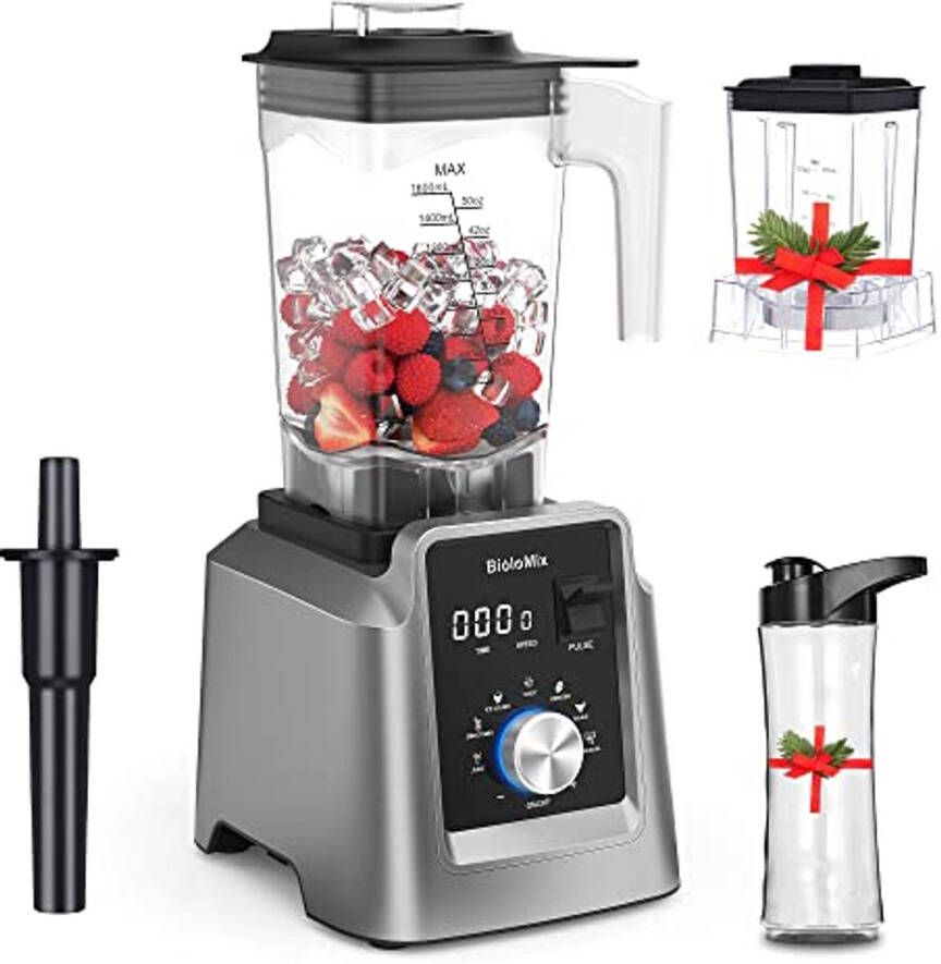 Krachtige 2200W Smoothie Mixer met 2 liter Container en Zelfreinigende Functie