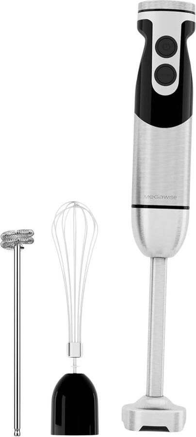 Krachtige 3-in-1 Hand Blender met 12 Snelheden en Robuuste Titanium Gecoate RVS Messen voor Perfecte Mixresultaten