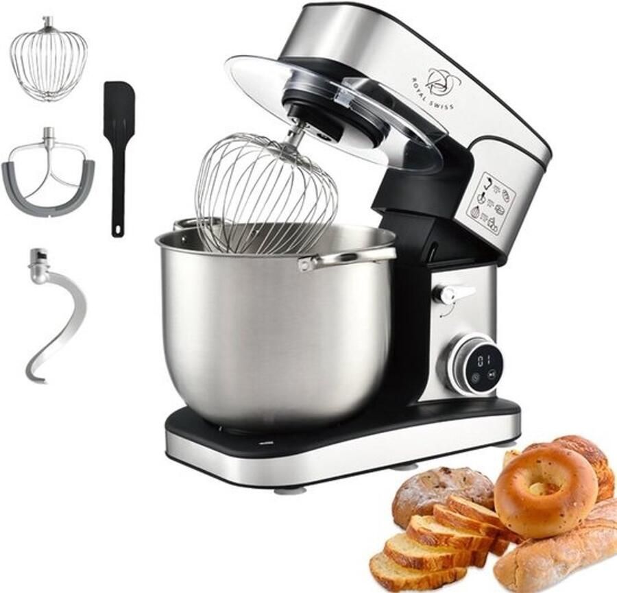 Krachtige 3-in-1 Keukenmachine 2000W met RVS Kom 12 Liter Vleesmolen en Blender op Touchscreen