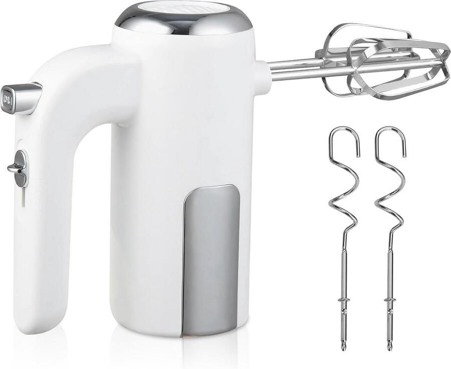 Krachtige 400W Handmixer met 5 Snelheden en Turbofunctie voor Mixen en Koken