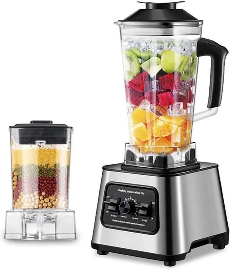 Krachtige 5000W Multifunctionele Blender met 9 Snelheden en RVS Messen