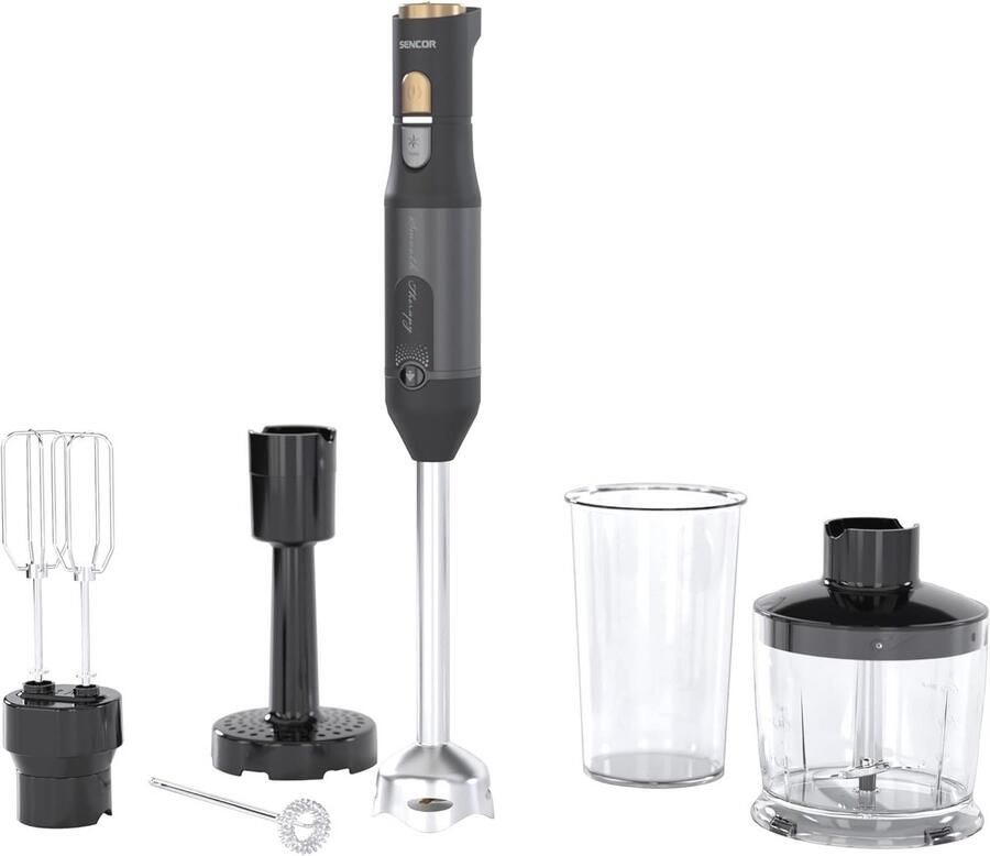 Krachtige 6-in-1 Staafmixer met QuadBlade en Continue Snelheidsregeling