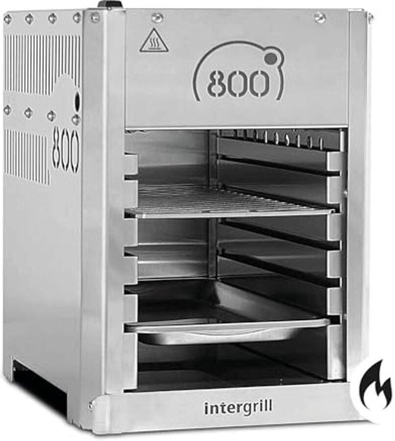 Krachtige 800° Gasgrill Light 3 kW Steakgrill voor Camping RVS Grill met Grillrooster en Piëzo-Ontsteking