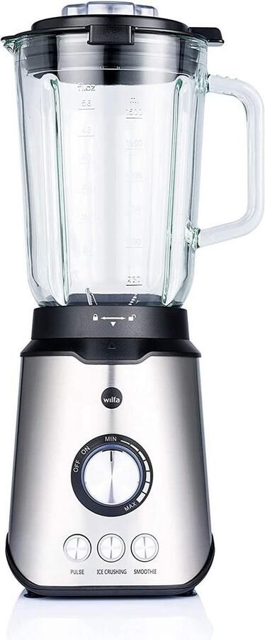 Krachtige Blender 1000 Watt met 1.5 Liter Inhoud Zwart en Zilver