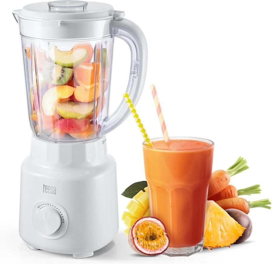 Krachtige Blender 500W met 1.5L BPA-vrije kan voor Smoothies en Soepen