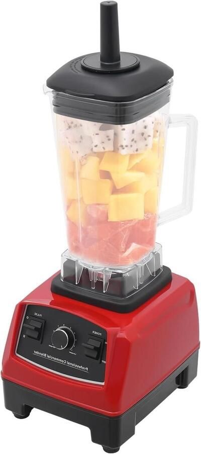 Krachtige Blender Hogesnelheid Mixer Smoothies Maken Geluidsarm Ontwerp 2 Liter Kan Rood