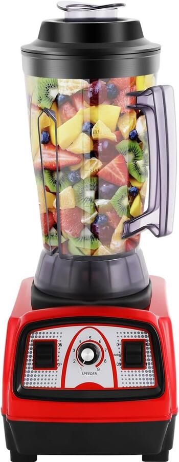 Krachtige Blender Keukenmachine Smoothies Gezonde Maaltijden Maken 2200 Watt Motor 4 Liter Inhoud Rood