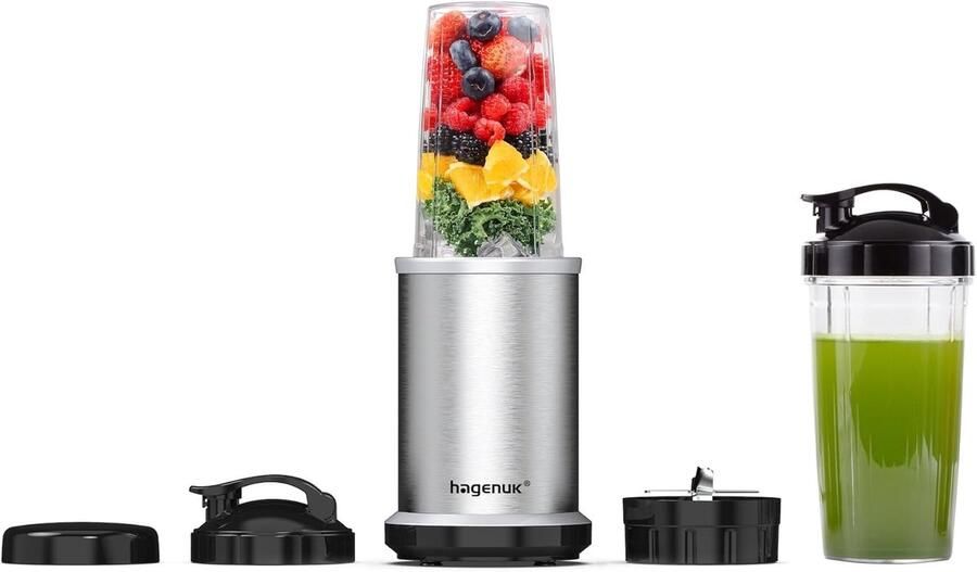 Krachtige Blender Keukenmixer Gezonde Smoothies 1000 Watt Vermogen 750 ml Zilver