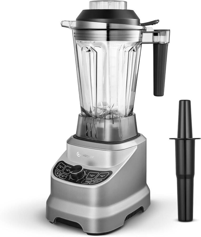Krachtige Blender Keukenmixer Smoothie Maker Smoothies en IJscrushen 8 Snelheden 1800 Watt 185 Liter Capaciteit Grijs
