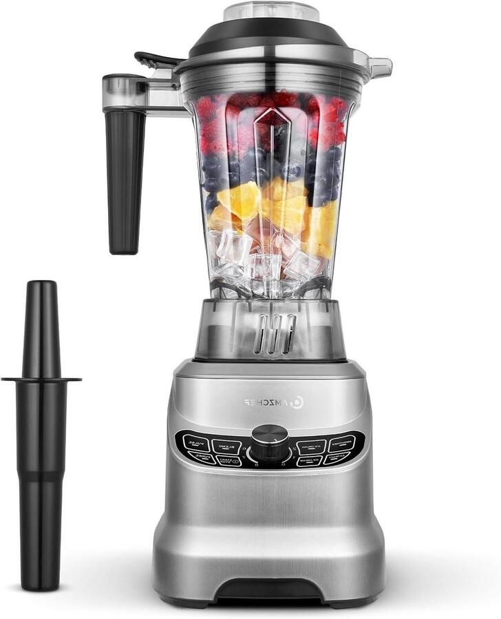 Krachtige Blender Keukenmixer Smoothies Maken 8 Snelheden 185 Liter Grijs