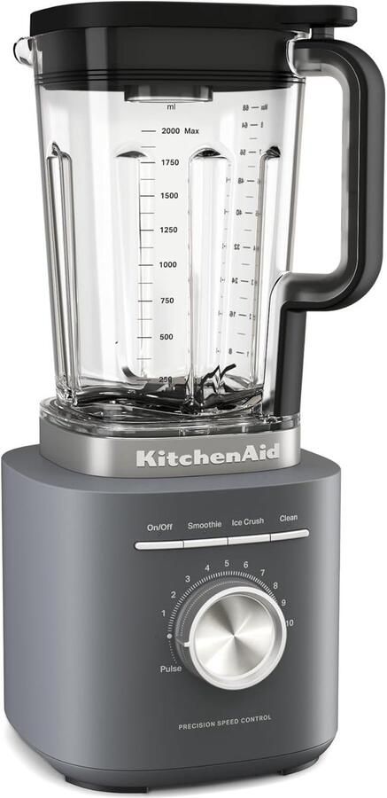 Krachtige Blender Smoothie Maker Keuken Gezonde Drankjes Maken Asymmetrische Messen 2 Liter Capaciteit Donkergrijs