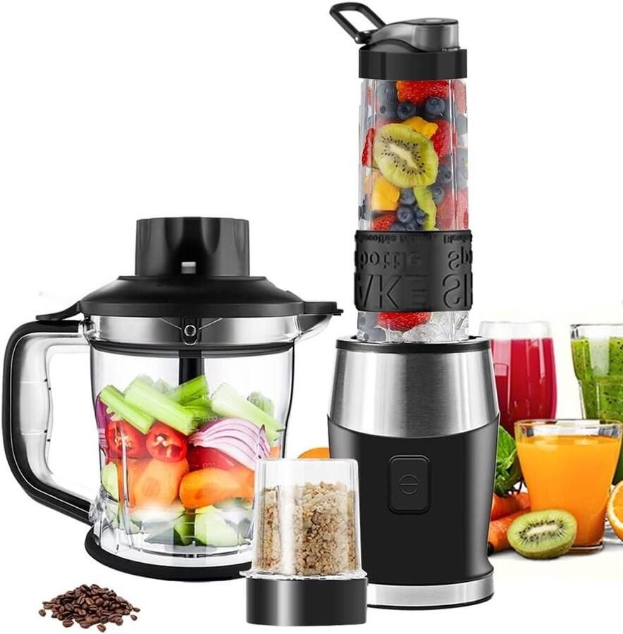 Krachtige Blender Smoothiemaker Keukenmachine Gezonde Dranken Maken 3-in-1 Functionaliteit 700 Watt Multicolor