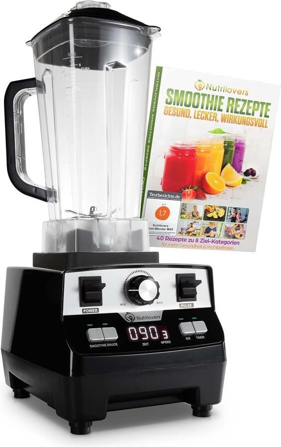 Krachtige Blender Zwart 2000W Professionele Smoothie-Maker