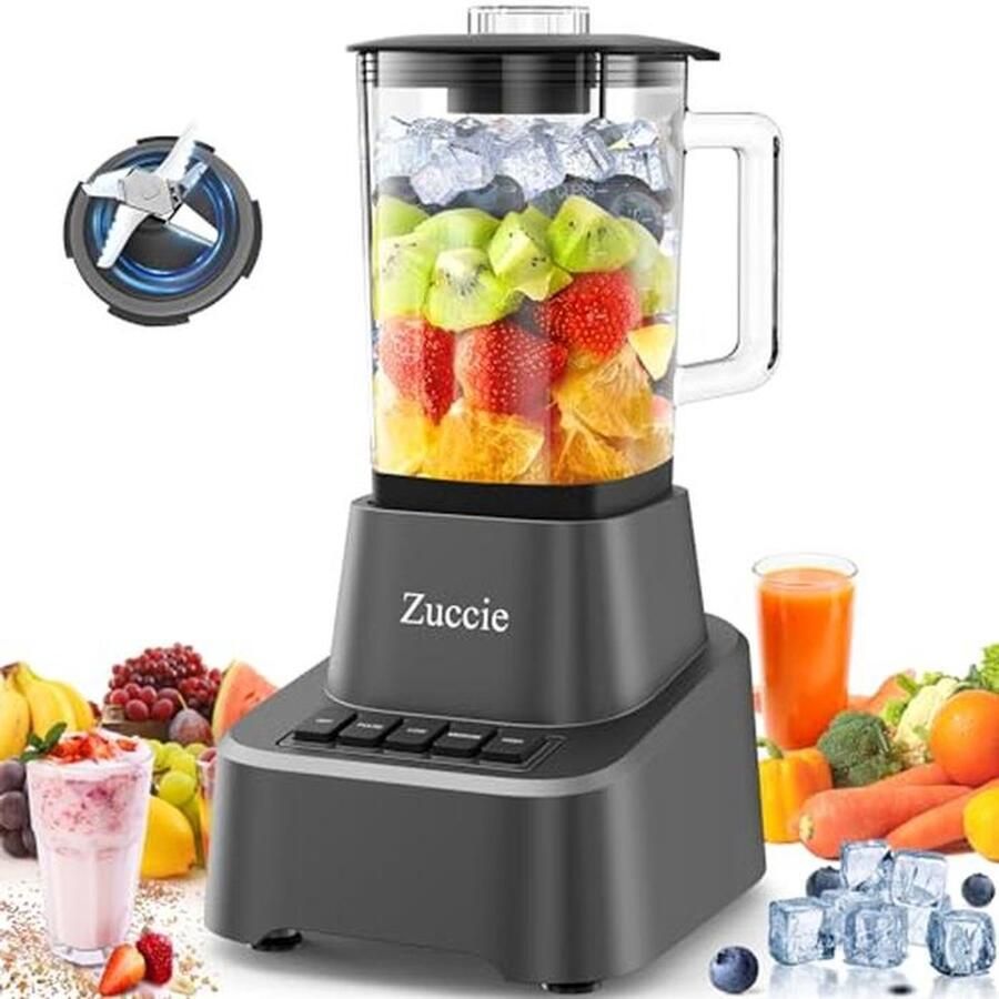 Krachtige Blenders voor Smoothies en Meer 1 6 L 1200 W 3 Standen & Pulse-Functie