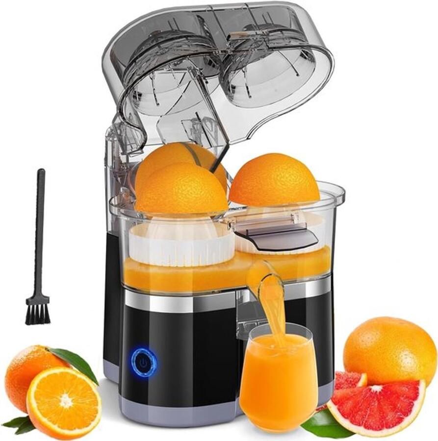 Krachtige Citruspers van 100 Watt Perfect voor Citroenen Sinaasappels en Limoenen Eenvoudig te Reinigen en Gebruiken Zwart
