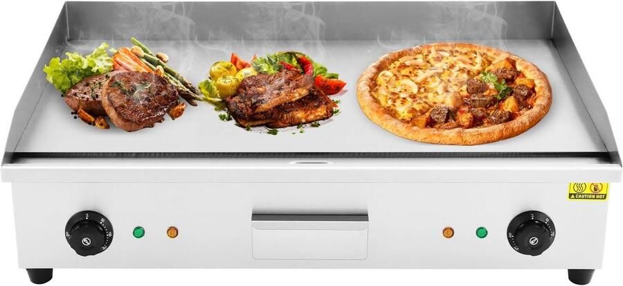 Krachtige Elektrische Grillplaat 4400W Professionele Bakplaat tot 300°C