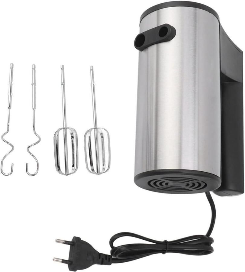 Krachtige Elektrische Handmixer met 5 Snelheden Roestvrij Staal Kloppers voor Bakken