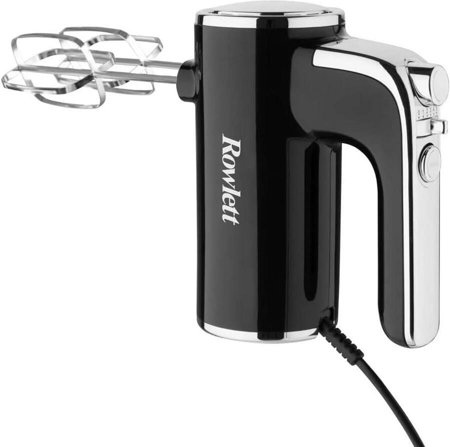 Krachtige Elektrische Handmixer Zwart met 6 Snelheden en Turbo Incl. Gardes en Deeghaken