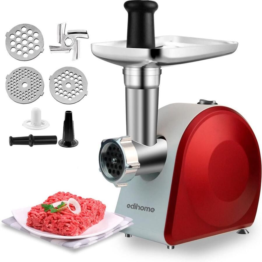 Krachtige Elektrische Vleesmolen met 3 Snijplaten en Worstvuller