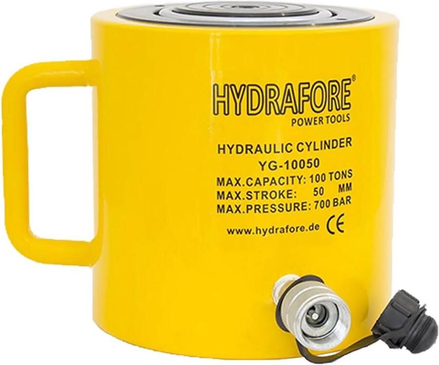 Krachtige Enkelwerkende Hydraulische Cilinder 100 Ton 50 mm Slag