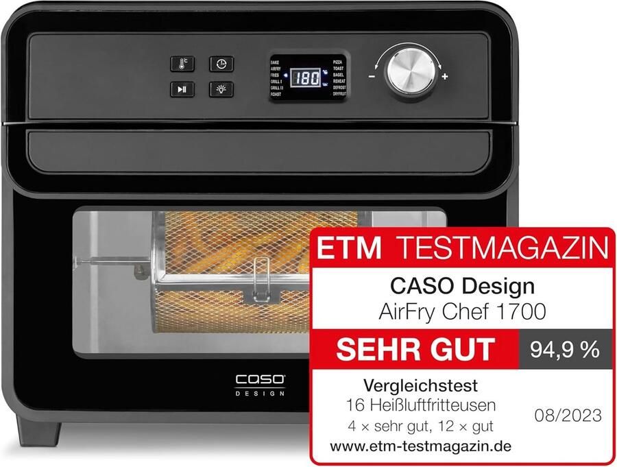 Krachtige Heteluchtfriteuse met Dubbele Kamer en Grote Capaciteit