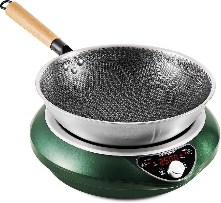 Krachtige Inductiekookplaat met Wokfunctie en Nauwkeurige Temperatuurregeling