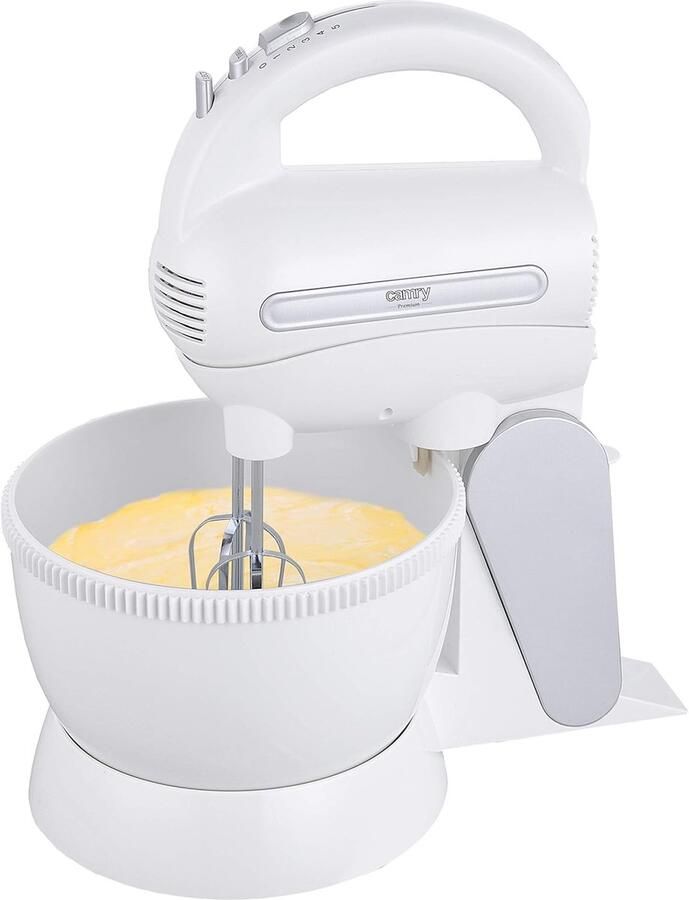 Krachtige Keuken Mixer 600W met Draaibare Kom en Roestvrijstalen Accessoires Perfect voor Koken en Bakken