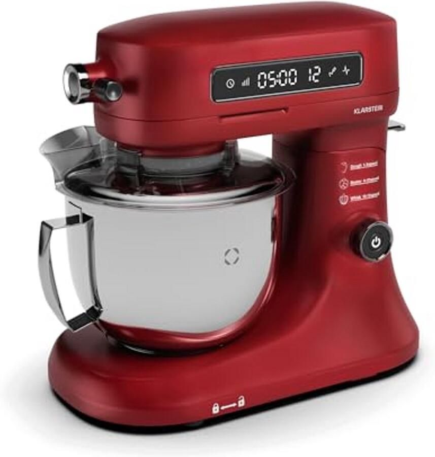 Krachtige Keukenmachine 1600W met RVS Kom en 12 Snelheden Stille Foodprocessor met LCD Touchscreen