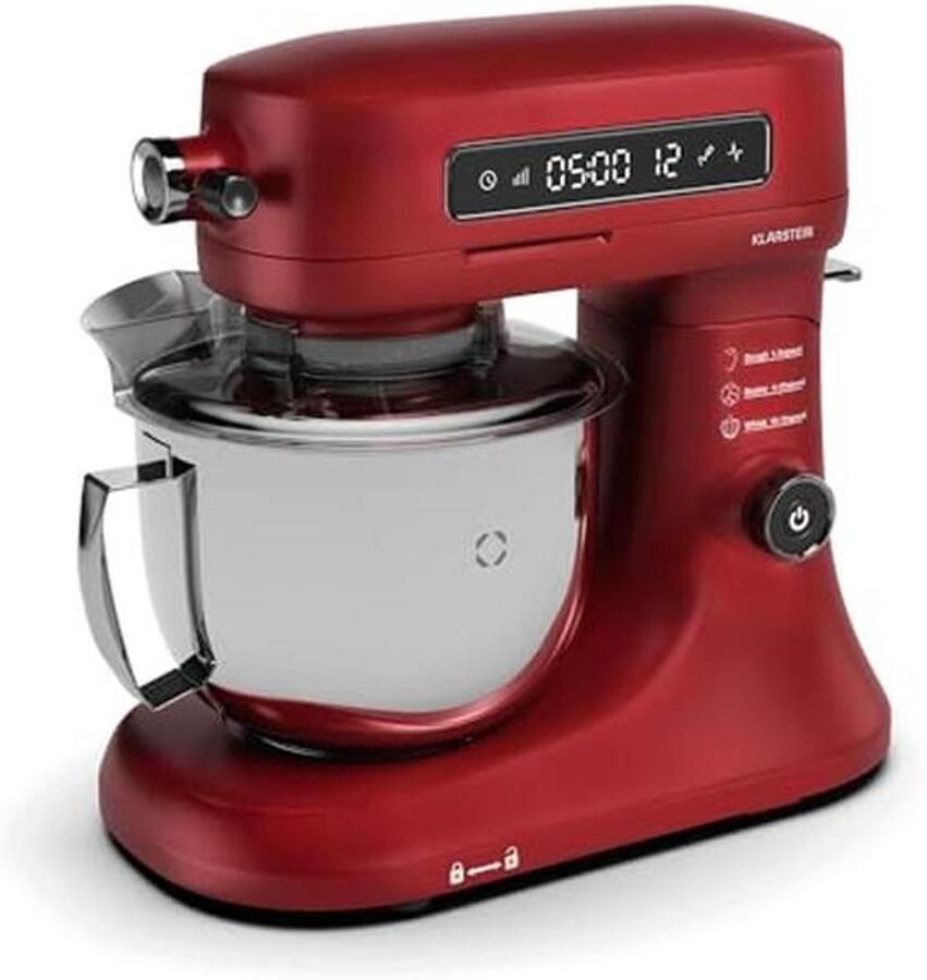 Krachtige Keukenmachine 1600W met RVS Kom en 12 Snelheden Stille Foodprocessor met LCD Touchscreen