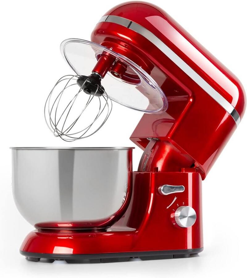 Krachtige Keukenmachine 1800W Rood Planetaire Mixer met Grote 5L Kom