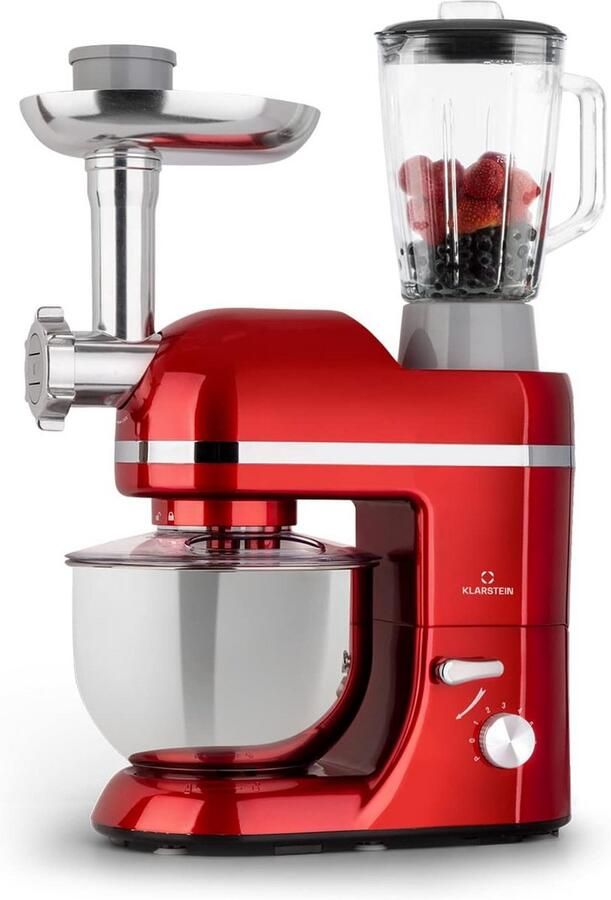 Krachtige Keukenmachine met 1800W 6 Snelheden en Accessoires